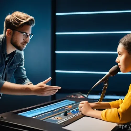 Home 27 영상콘텐츠 전문가가 되는 데 필요한 경험과 경력 - **Prompt 1: Hands-On Video Production Team Collaboration**
A diverse team of four young, enthusi...